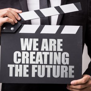 We Are Creating the Future sign